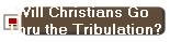 Will Christians Go 
Thru the Tribulation?