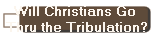 Will Christians Go 
Thru the Tribulation?